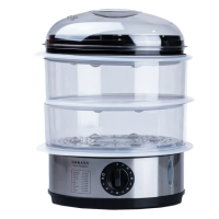 Пароварка электрическая трехуровневая 650 Вт 11 л с таймером и защитой от перегрева Sokany SK-07018