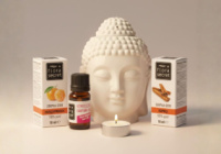 Ароманабір Позитивний настрій: аромалампа Будда + ефірні олії 3 шт.