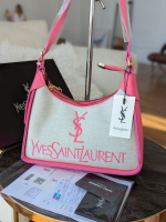 Сумочка Yves Saint-Laurent багет світло-малиновиий