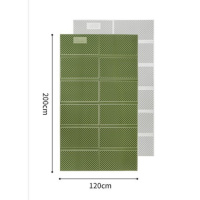 Коврик складной двойной IXPE Naturehike CNK2450WS044, алюминиевая пленка, 200x120х1,8 см, оливковый зеленый