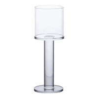 Подсвечник стеклянный на ножке 6×16 см подсвечник бокал декоративный прозрачный HP-4-38M