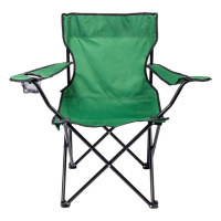Кресло раскладное туристическое 50х80х80 см для отдыха, пикника, рыбалки с подстаканником Зеленое SJ-0014GR