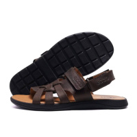 Шкіряні сандалі Ecco колір коричневий