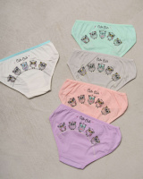 Підліткові труси на дівчинку - Прикольні совенята р.8-9, 10-11, 12-13 років 5 шт.