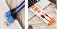 Кабель USB/TYPE-C REDDAX RDX-345 круглий тканинний RED(1 м)