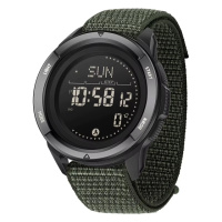 Чоловічий тактичний годинник Sanda 2197 Nylon Green з електронним циферблатом та підсвічуванням