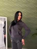 Теплий спортивний костюм «Whisper» оптом | Батал 50-52, Графіт