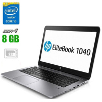 Ноутбук HP EliteBook Folio 1040 G3 / 14« (1920x1080) TN / Intel Core i5-6300U (2 (4) ядра по 2.4 - 3.0 GHz) / 8 GB DDR4 / 240 GB SSD / Intel HD...