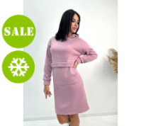 Тепле плаття-худі на флісі «Solo» оптом | Норма і батал I Розпродаж моделі