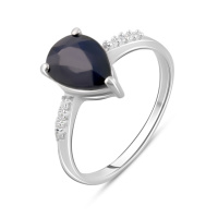 Серебряное кольцо CatalogSilver с натуральным сапфиром 2.358ct, вес изделия 2,55 гр (2098102) 17 размер