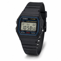 Чоловічий годинник Casio F-91W-1D синій з електронним циферблатом та водонепроникністю 3 ATM