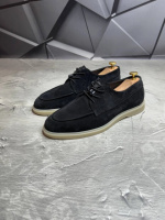 Туфли мужские замшевые Дерби KING Suede BLACK! Туфли мужские чёрные Дерби! Натуральная ЗАМША!