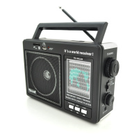 Радиоприемник GOLON RX99UAR, 5W, AM/FM радио, Входы SD, USB, питание от 220+АКБ+4*LR20, корпус пластмасс, Black, BOX