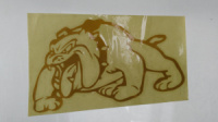 Наклейка декор DOG (12x9см, помаранчева, права)