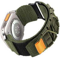 Ремінець для годинника Nylon Tactic for Apple Army Green 38 мм, тактичний нейлоновий браслет Nylon accessories