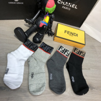 Набор Носков Fendi Pack 4 Gray/Black/Graphite/White