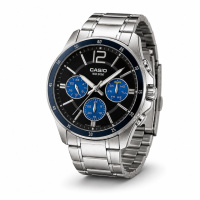 Чоловічий годинник Casio MTP-1374D-2A — Класична модель з мінеральним склом та сталевим браслетом