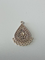 Коннектор. Размер - 3,5×2,5см. Цвет - сталь. Цена за 1 шт.