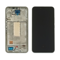 Дисплей для Samsung A346 Galaxy A34 (5G) (2023) с чёрным тачскрином и Silver корпусной рамкой GH82-31200B Original
