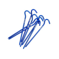 Колки с крючком алюминиевые Naturehike NH15A008-I, 16 см, голубой (8 шт)