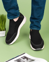 Чоловічі чорні кросівки з текстилю