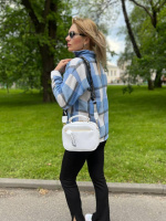 Біла - спортивна, молодіжна крос-боді сумочка зі знімним ременем у комплекті (0529)