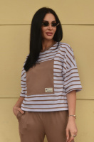 Спортивний костюм «Bridge» оптом | Батал Капучіно, 50-52