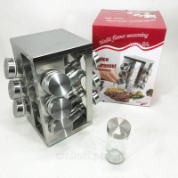 Набір ємностей для спецій на основі UNIQUE 12 в 1 Квадрат Органайзер для приправ, Стійка для спецій