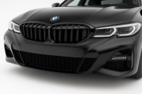 Решетки M-Look V2 (2018-2022, Черный Глянец) С местом под камеру для BMW 3 серия G20/G21 2018- гг