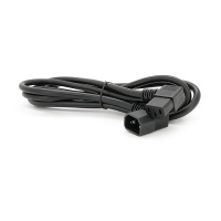 Кабель питания вторичный  PC-monitor 2m, 3x1,5 мм², 3pin, IEC C13-C14, 90°, Black, МЕДЬ!!!!!