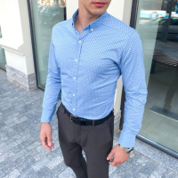 Сорочка Pobedov Orel в дизайн Блакитний