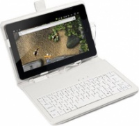 Чехол с клавиатурой для планшетов 10« дюймов (микро USB) Белый