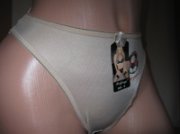 Стринги жіночі бежеві гладкі розміри М і L (42-46)