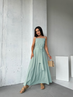 Жіночий літній сарафан максі «Charlotte» оптом | Норма і батал Оливковий, 42-44