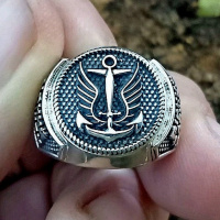 ​Перстень «Морська піхота ЗСУ »Вірний завжди!« (срібло)