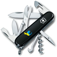 Нож Victorinox Climber Ukraine Black «Голуб Миру Жовто-Блакитний» (1.3703.3_T1036u)