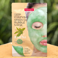 Бульбашкова маска з екстрактом зеленого чаю Purederm Deep Purifying Green O2 Bubble Mask Green Tea
