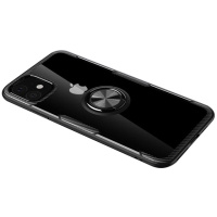 TPU + PC чохол для Apple iPhone 12 mini (5.4«) Deen CrystalRing for Magnet (opp) (Безбарвний / Чорний) - купити в SmartEra.ua