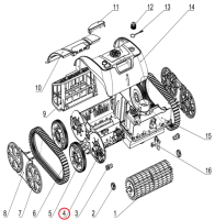 Нижній корпус до пилососа Aquajoy Cyclone C1 Pro (S.OS7010.13.A.002)