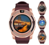 Часы Smart watch V8, Смарт часы, Шагомер, Smart watch, Умные часы с блютуз, Сенсорные часы Коричневые !