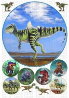 Вафельные картинки на тему: Динозавры