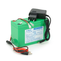 Аккумуляторная батарея литиевая QiSuo 12V 12A с элементами Li-ion 18650  (150X64,5X97,7) + зарядное устройство 12,6V/1A + крокодиллы