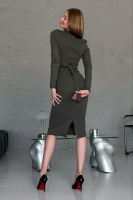 Коктейльна сукня Пояс Корсет 23077 Оливкова