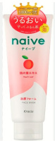 Пінка для вмивання та видалення макіяжу з екстрактом листя персикового дерева - Kracie Naive Peach Leaf Face Wash