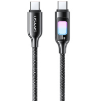 Дата кабель Usams US-SJ750 With Colorful Light TC Ser. Type-C to Type-C 100W (1.2m)