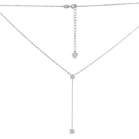 Серебряное колье CatalogSilver с фианитами, вес изделия 3,56 гр (2079729) 400450 размер