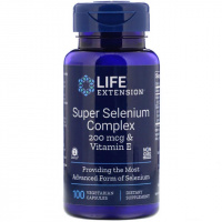 Супер Комплекс Селен, Super Selenium, Life Extension, 100 Вегетарианских Капсул