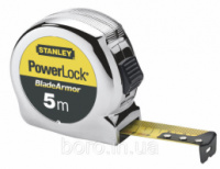 Рулетка   5м х 25мм «MICRO POWERLOCK» армированная лента  STANLEY 0-33-514