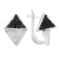 Серебряные серьги CatalogSilver с фианитами (2182924)