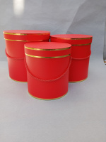 Подарочные коробки  / набор 3 шт / красный